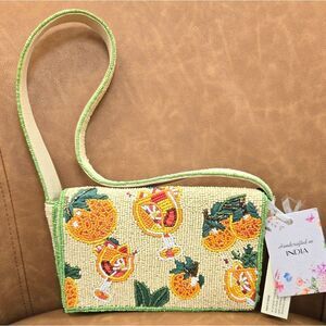 VIRAL Embroidered  Beaded Handbag